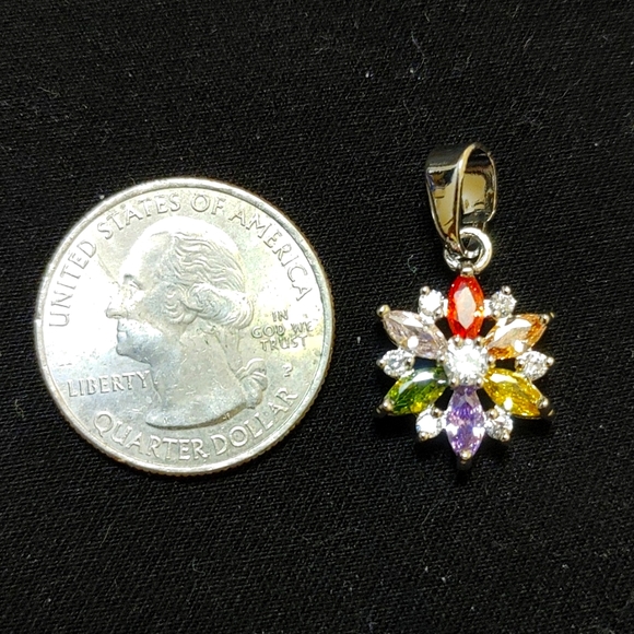 New multi cz sterling silver p - Picture 1 of 4